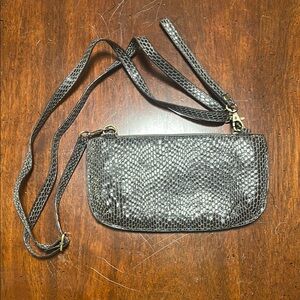 Elegant Gray Snakeskin Women's Bag